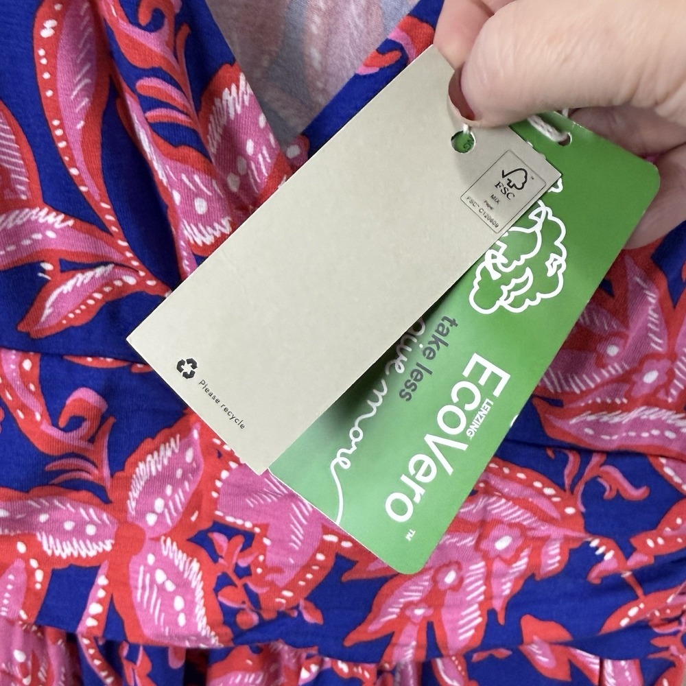 Boden Women's Effie Jersey Dress in Strawberry Daiquiri Wild Flora Sz 2 US NWT - Picture 6 of 7